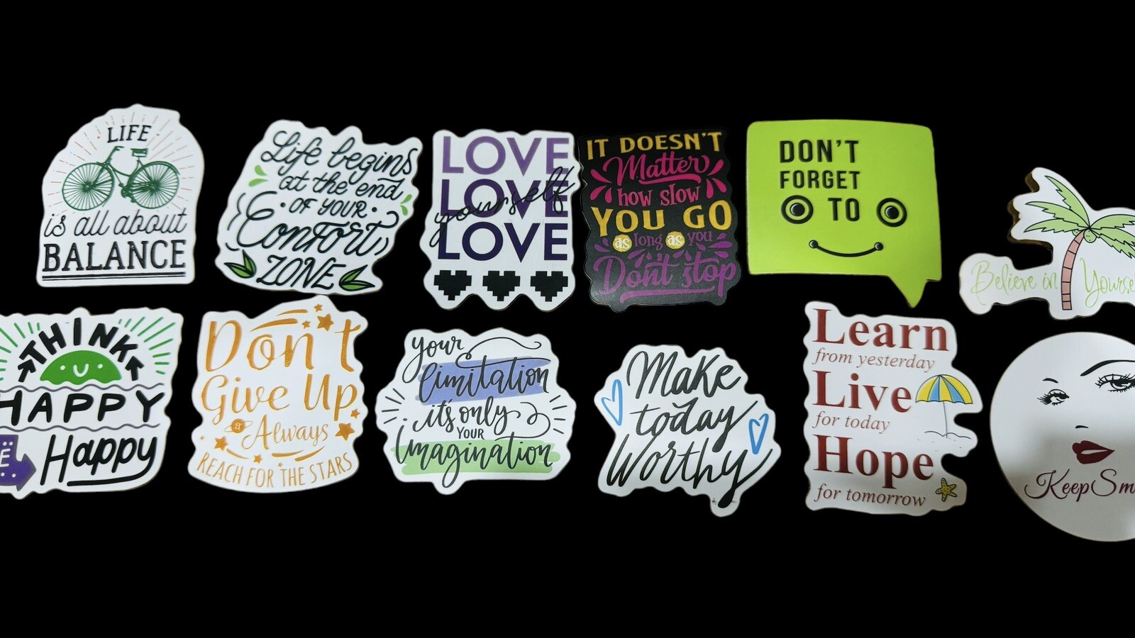Buy 1, Get 1 Free Motivational / Inspiring Stickers – 50 Total Stickers Included