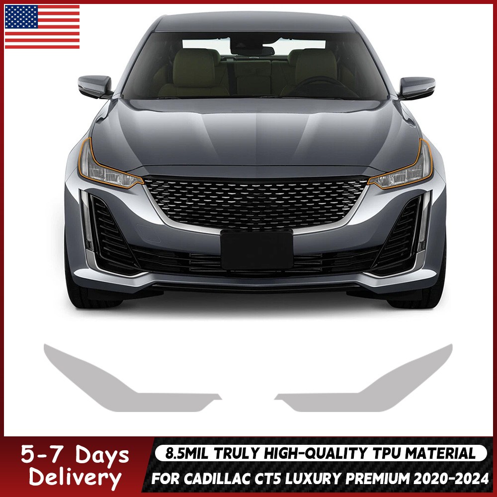 For Cadillac CT5 Luxury 2020-2024 Precut Paint Protection Film Clear Bra PPF TPU