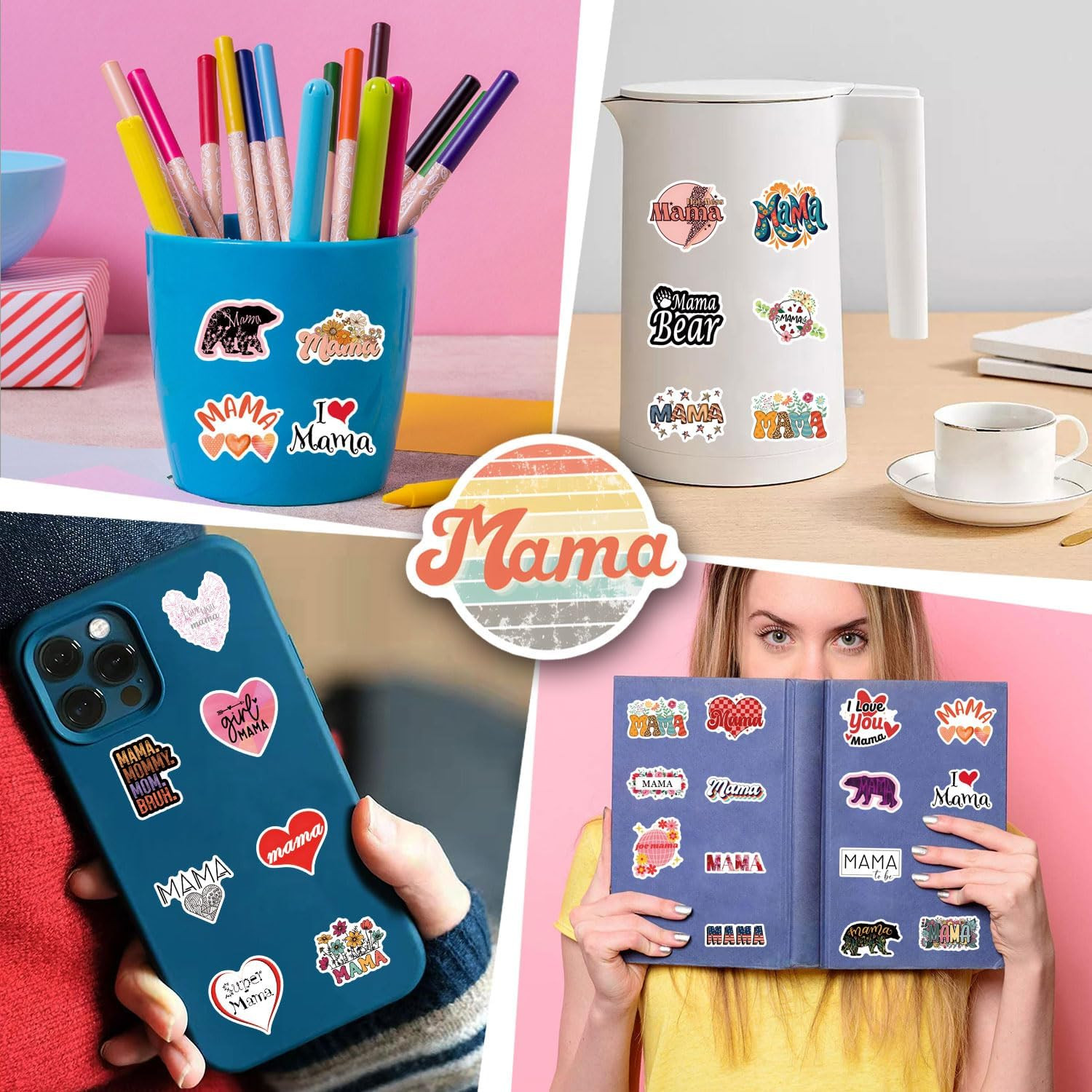122Pcs Aesthetic Waterproof Vinyl Stickers for Bottles, Laptops, Phones, and Mor