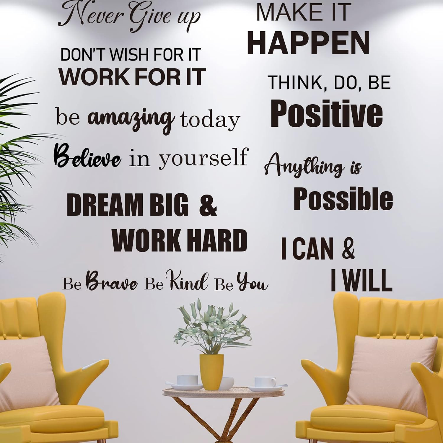 10 Inspirational Wall Stickers for Bedroom, Living Room, Office Decor