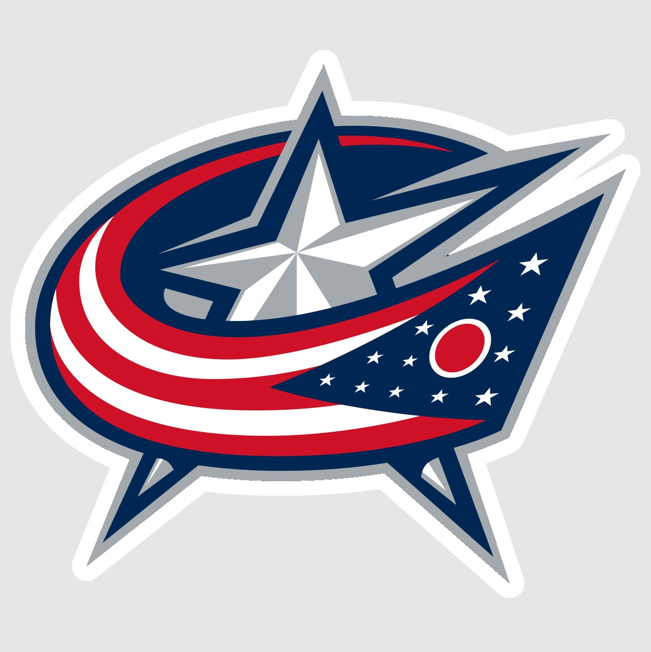 Columbus Blue Red Hockey Weather Resistant Vinyl Sticker/Decal 02