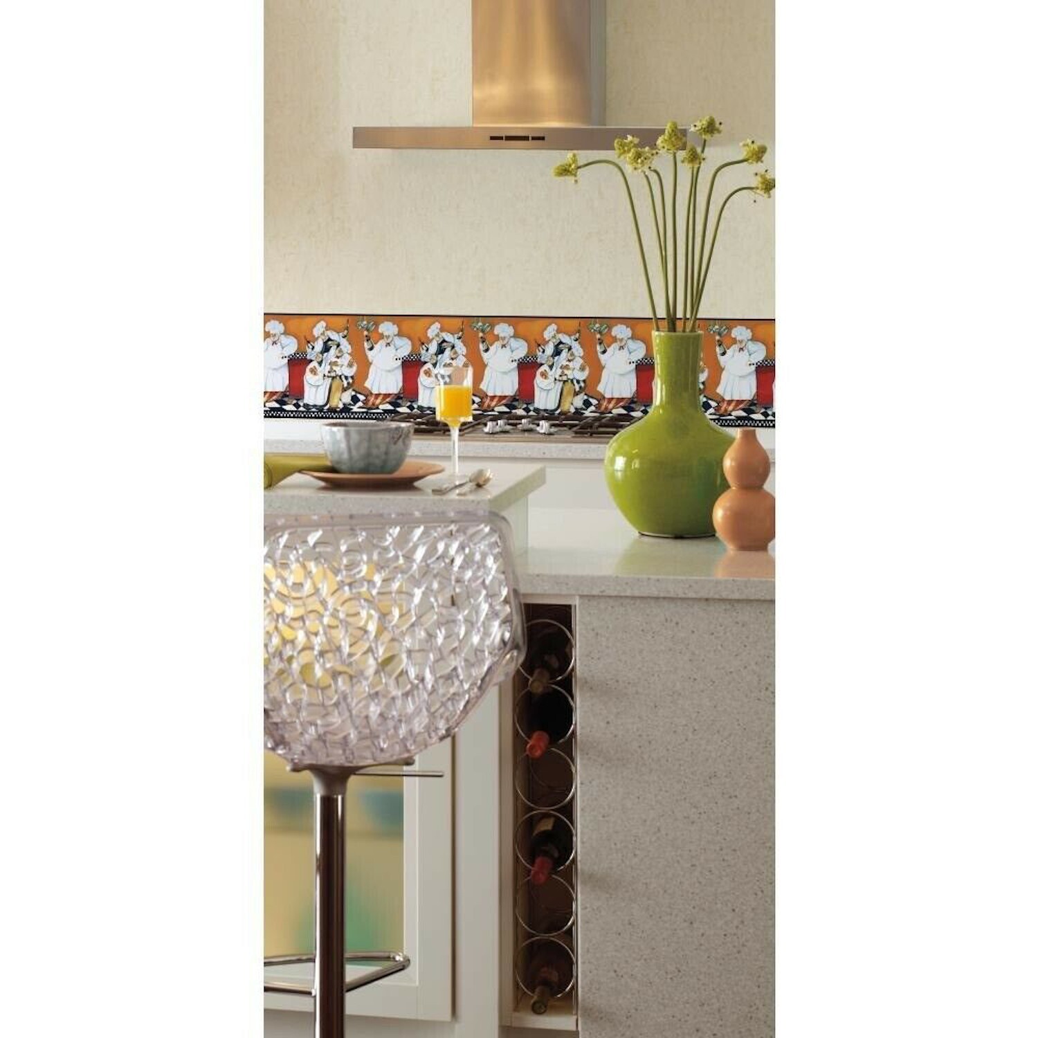 York Wallcoverings BG1680BD Chef's A-Cookin' Wallpaper Border Cafe Wall Decor