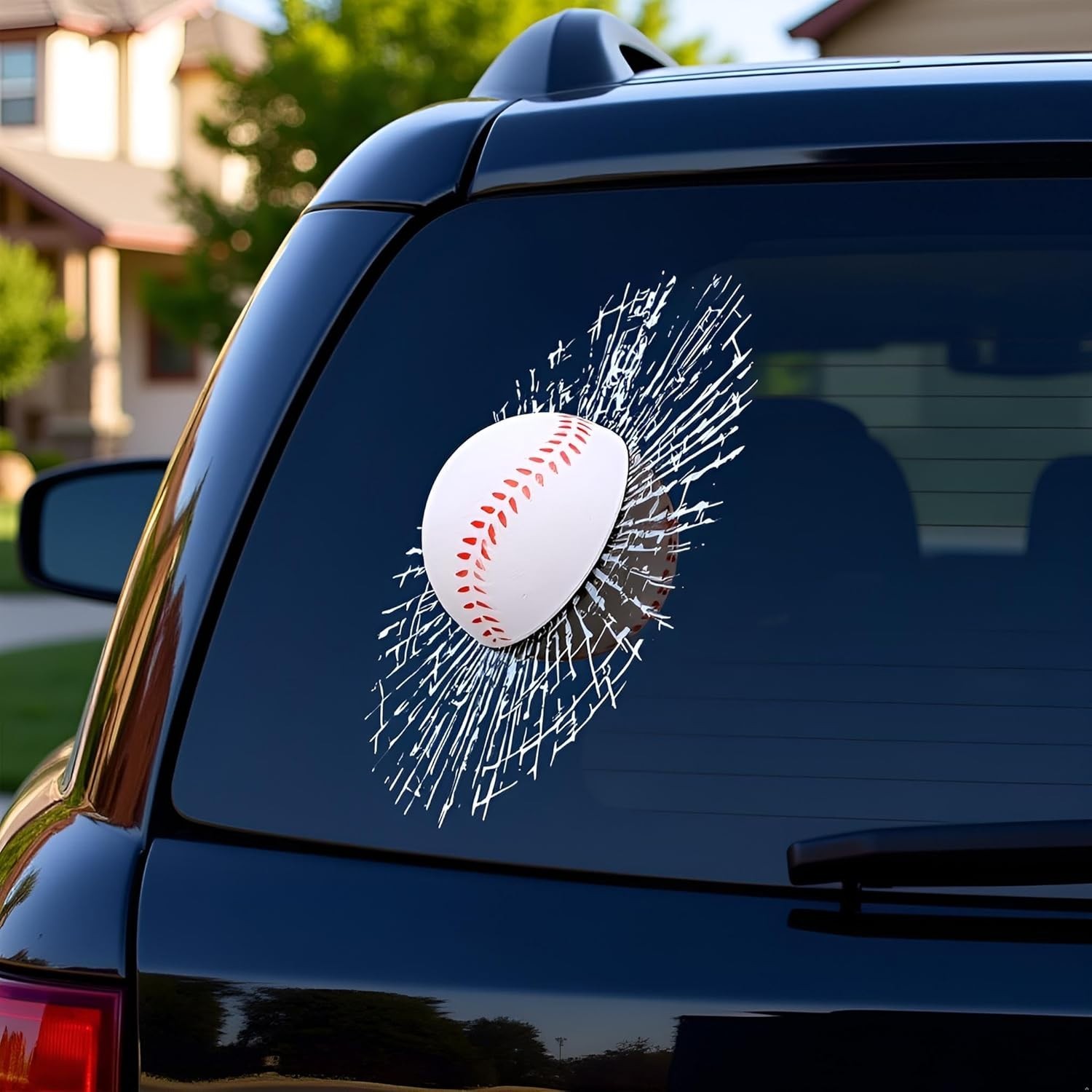3D Prank Broken Glass Car Sticker Self Adhesive Vinyl Decor