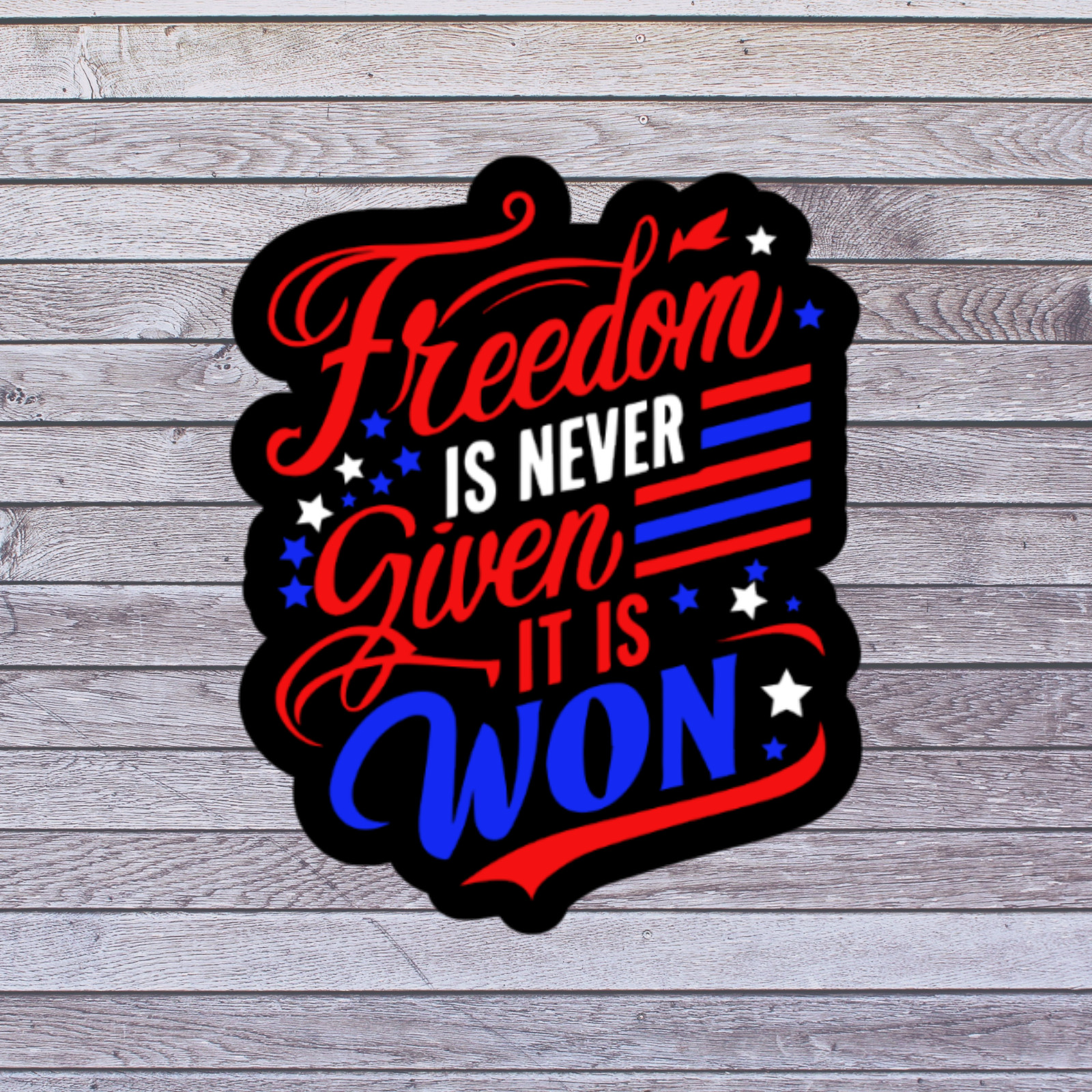 Freedom sticker vinyl decal patriotic quote liberty USA rights