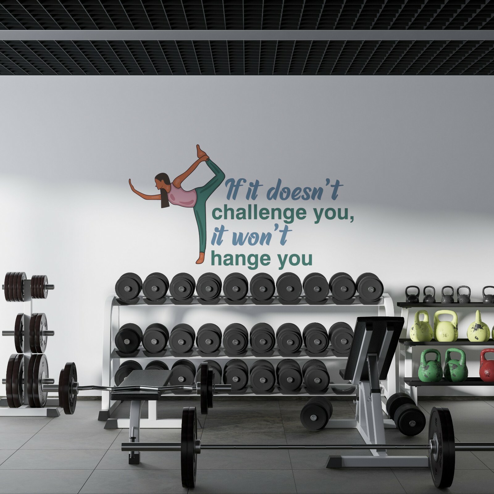 Stretching Exercise Decor Motivational Fitness Gym Quotes Vinyl Home Wall Decal
