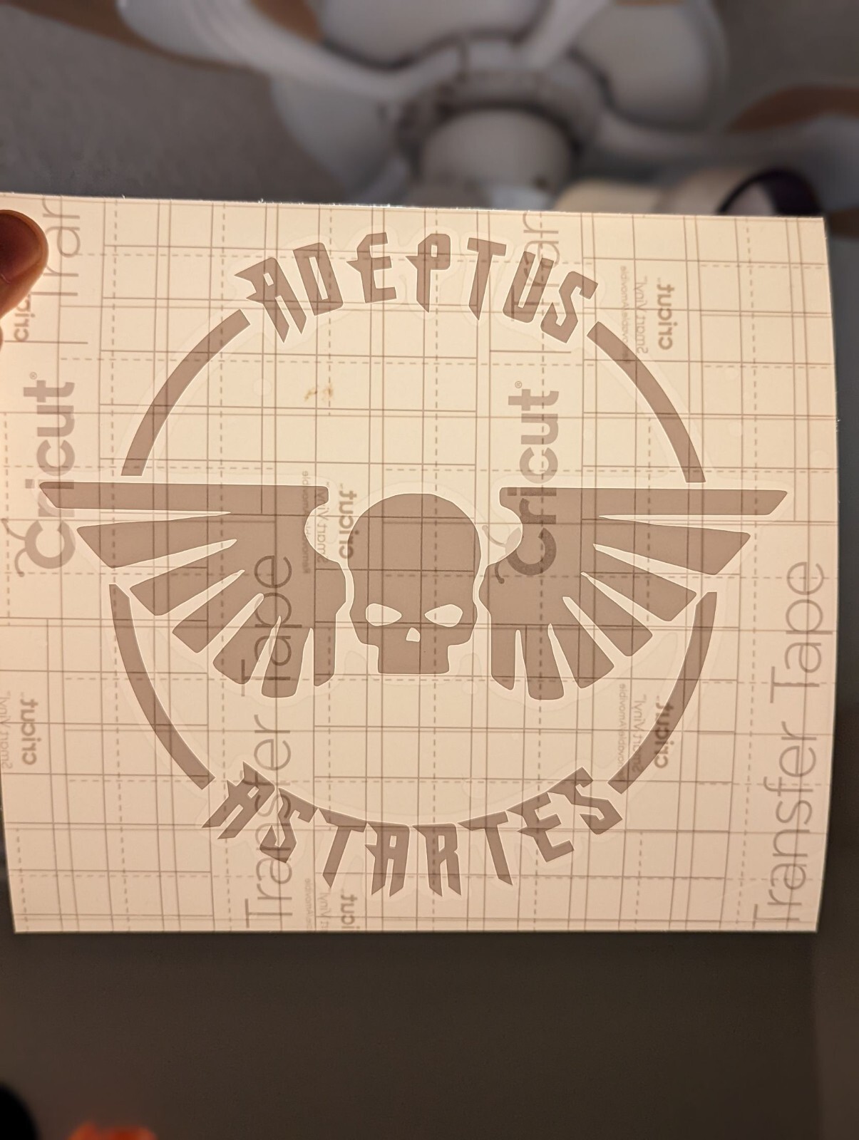 Space Marine Adeptus Astartes Window Decal | White/Black | 5" x 5"