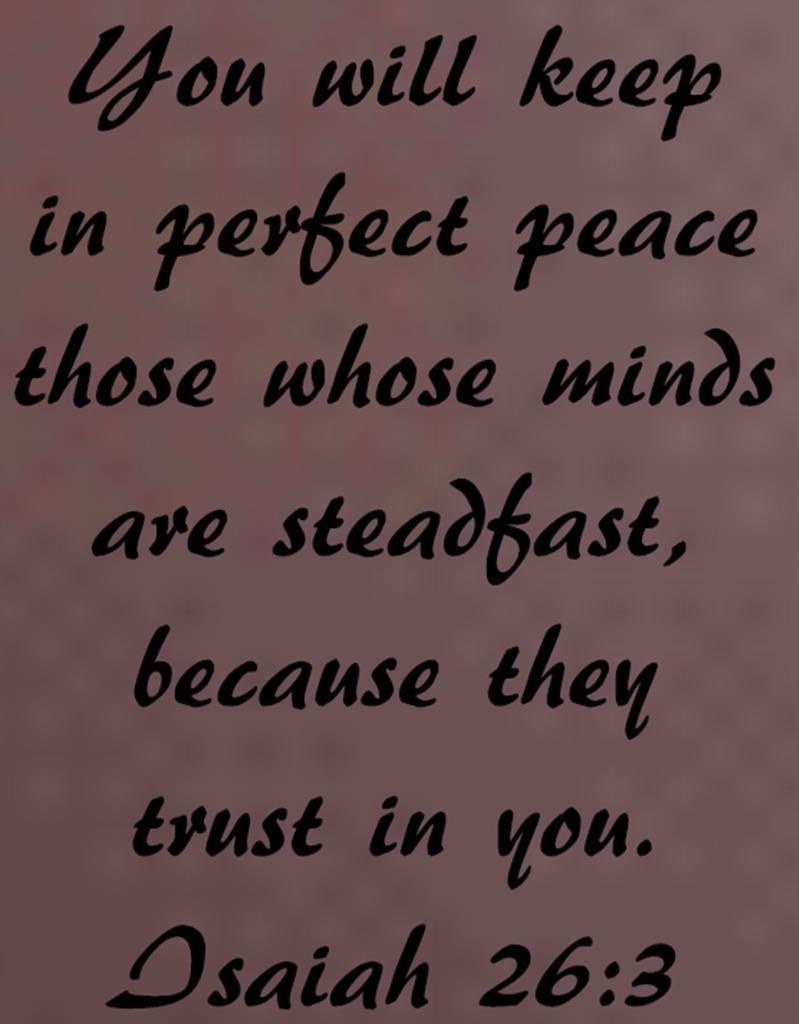 Isaiah 26:3 BIBLE VERSE Quote "You will keep in perfect.." Wall Art vinyl Decal