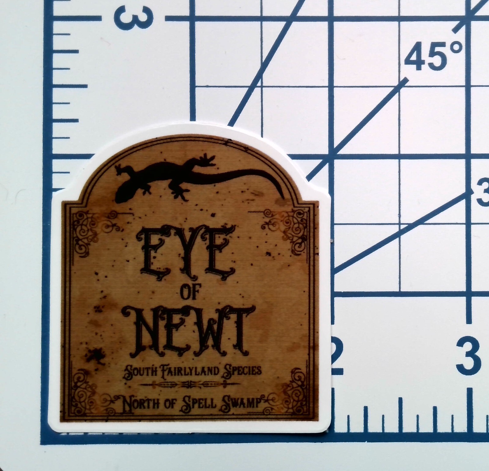 Eye of Newt Sticker Die Cut Witch Potion Decal Halloween Scrapbook Journal