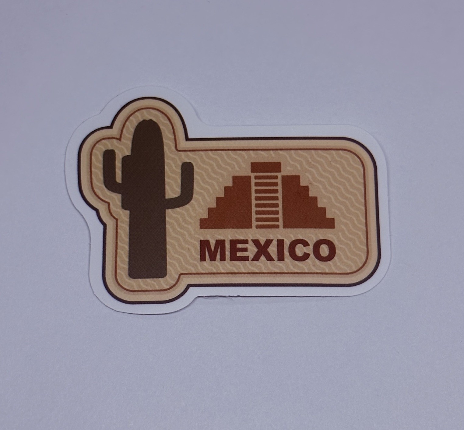 Mexico Temple Sticker Cactus Travel Art Decal Vinyl Country Souvenir Matte Tc6
