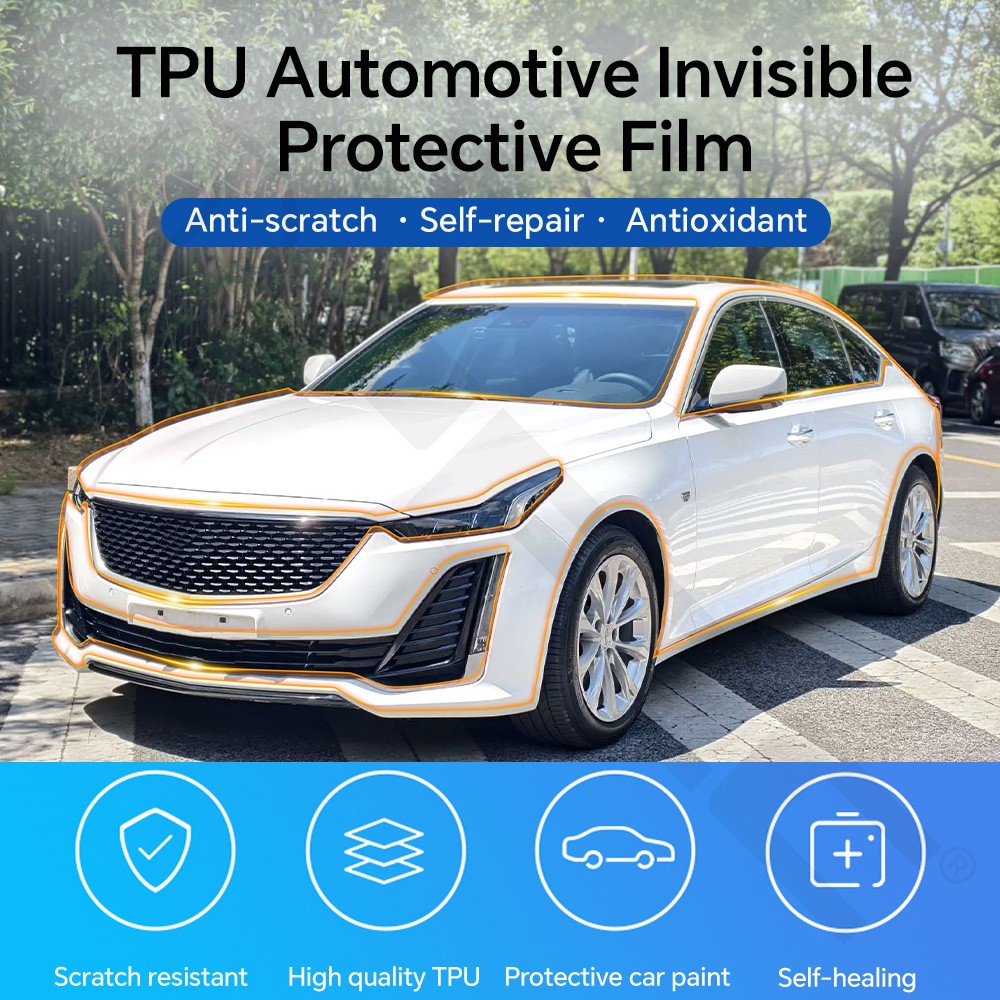 For Cadillac CT5 Luxury 2020-2024 Precut Paint Protection Film Clear Bra PPF TPU