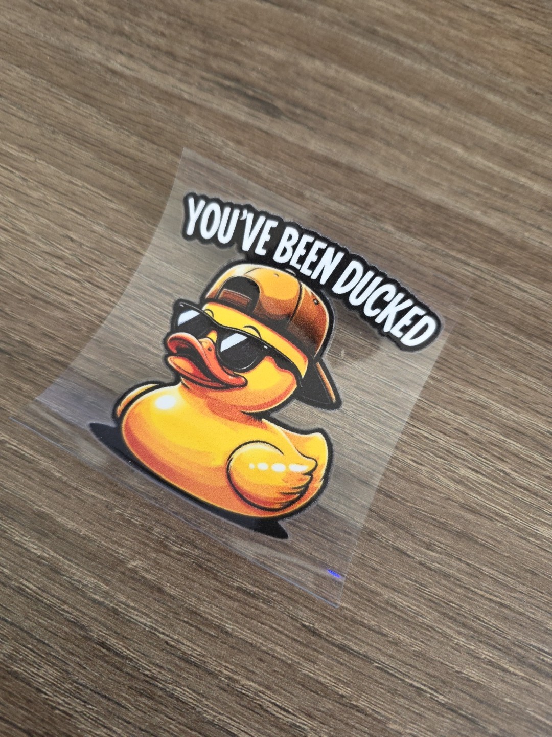 You've Been Ducked Yellow Duck For Jeep UV DTF Raised DECAL STICKER Waterproof