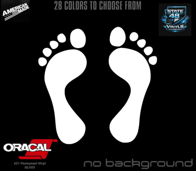 Foot Sticker Vinyl Decal People Feet footprint Paw Prints Tracks Car Wall Window