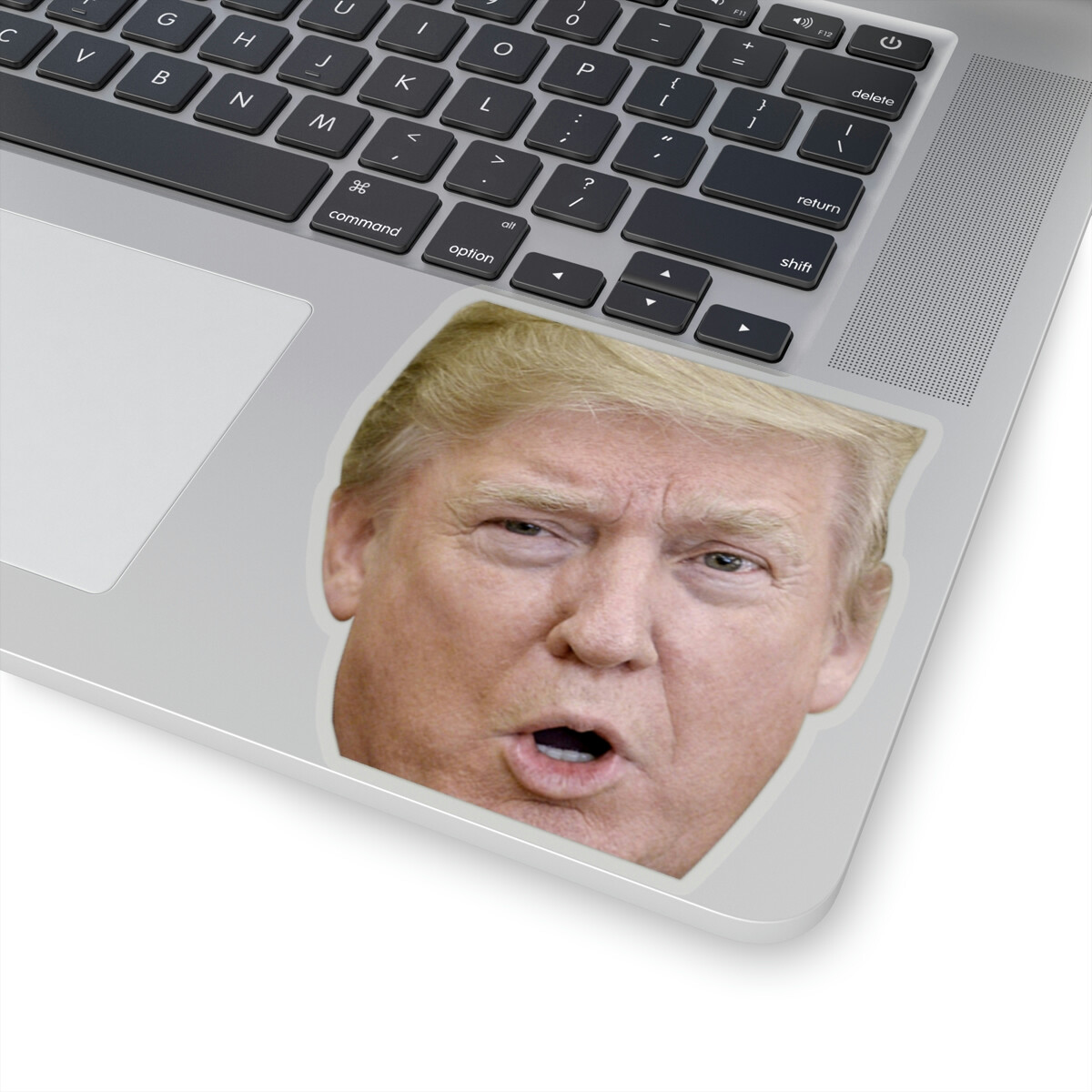 Customizable Laptop Stickers with Digital Art of Donald Trump