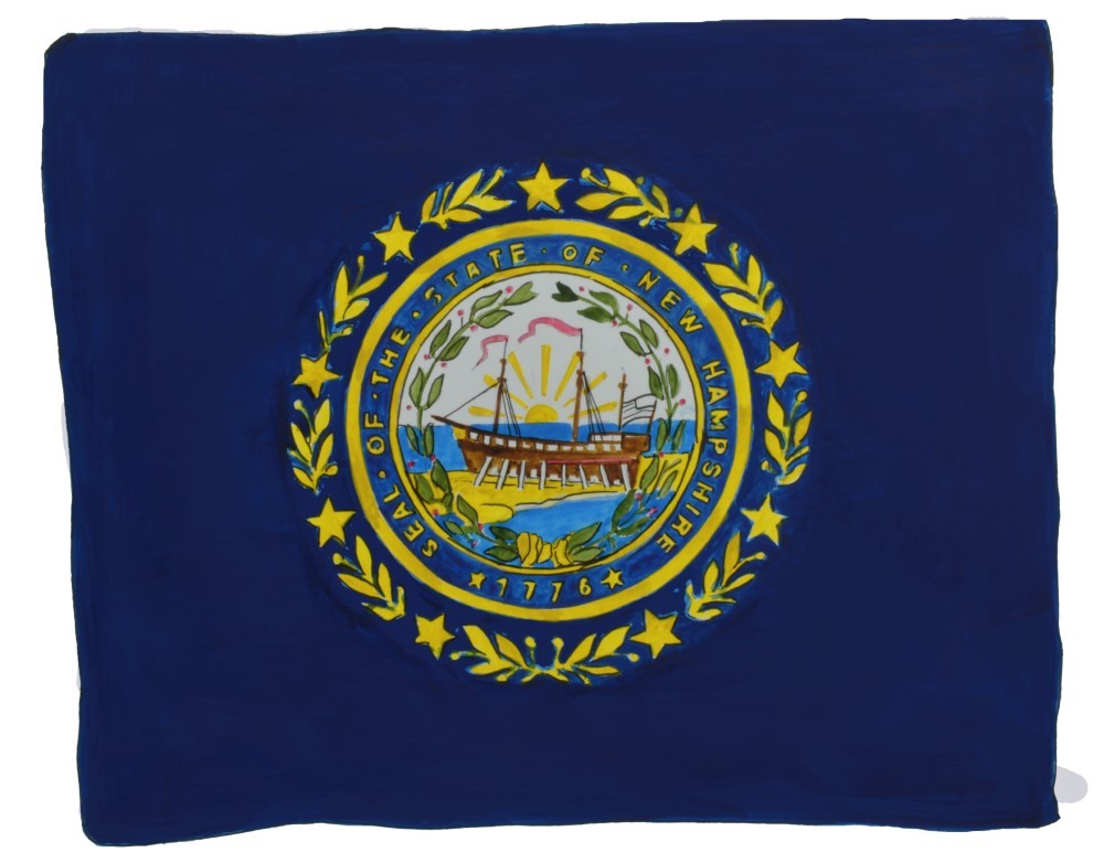 Decal Vinyl Sticker New Hampshire State Flag – Printed Vinyl Decal Made in USA