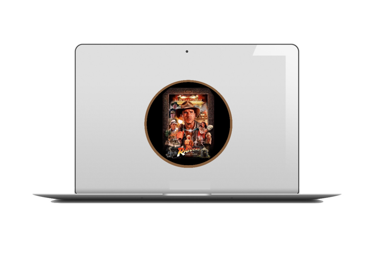 Movie – Indiana Jones – 4" Handmade Vinyl Decal Vehicle Laptop Cooler Cup 26-2