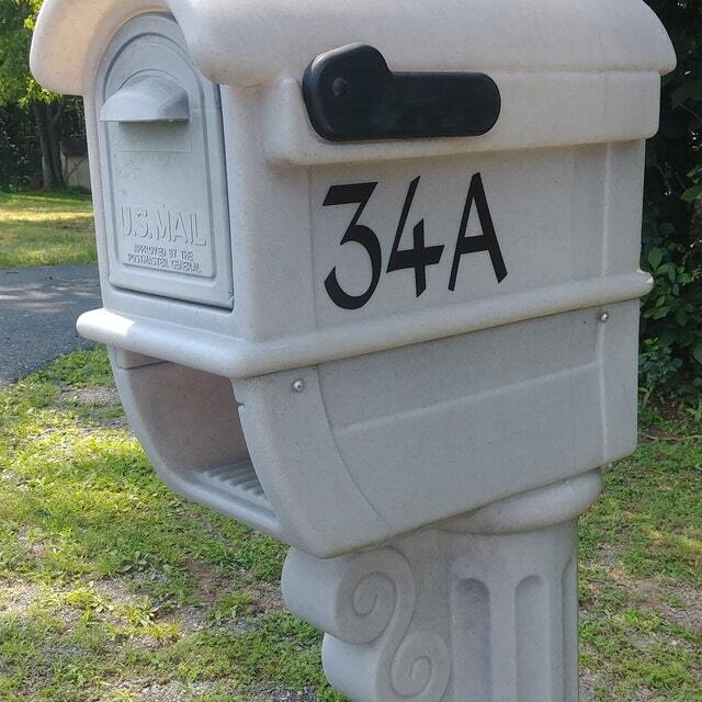 SET OF 2 – Custom Mailbox Numbers REFLECTIVE Vinyl Decals Stickers house street