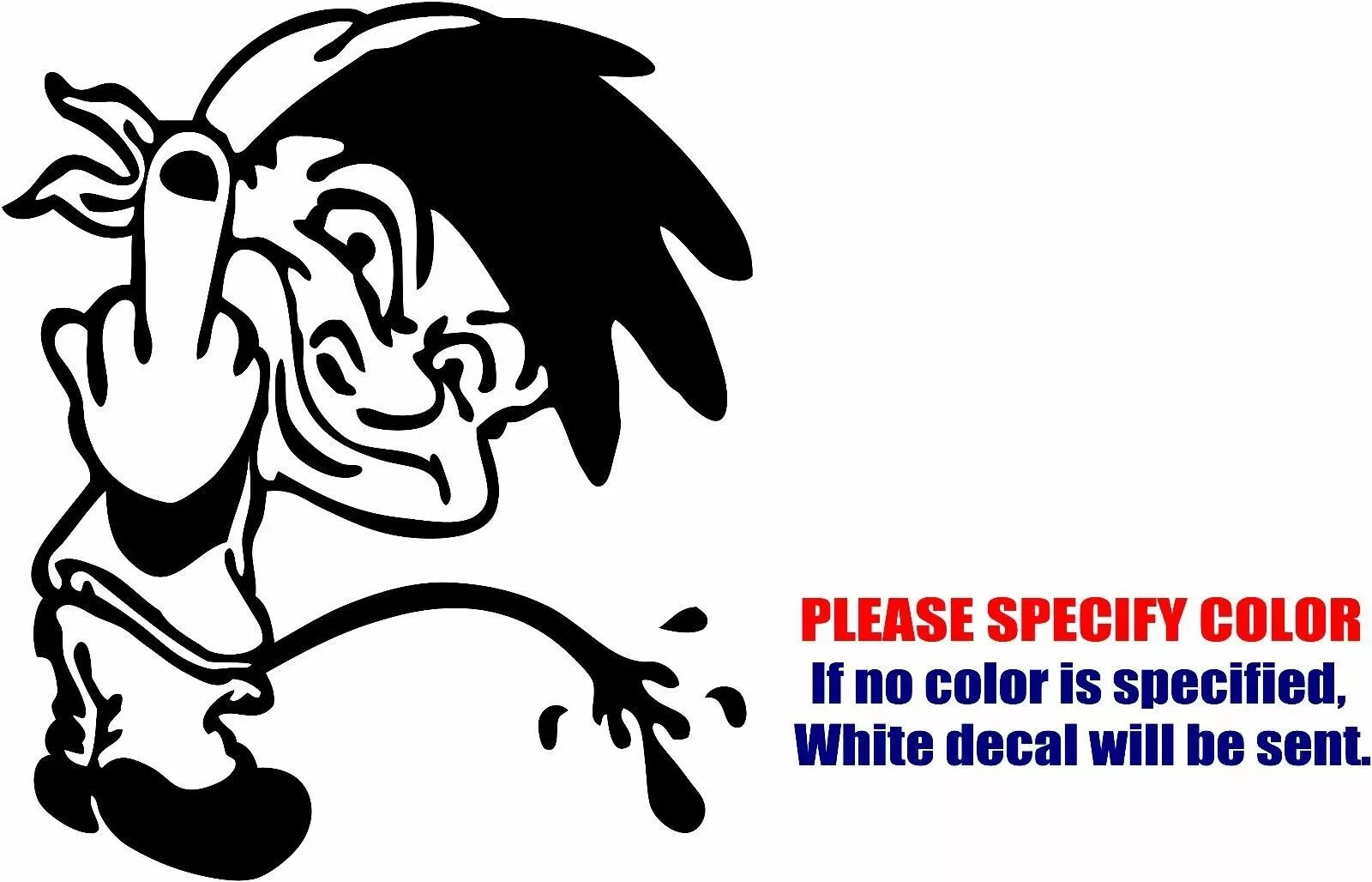Calvin Middle FINGER Vinyl Decal Sticker Car Truck Window Bumper Various sizes