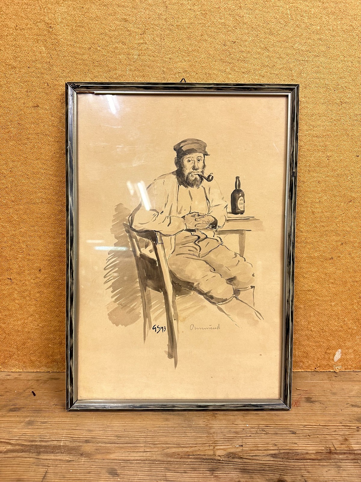 Collectible Original Marker Drawing from 1993 – Signed GS – Unique Artwork