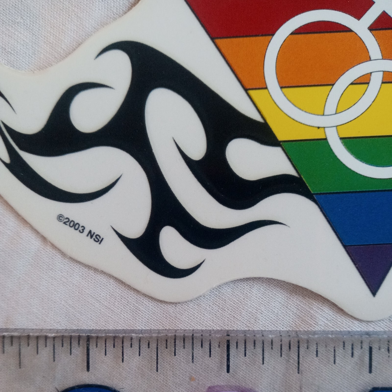 Gay Pride Stickers 2 Vinyl window male out symbol, and tribal out rainbow yujean
