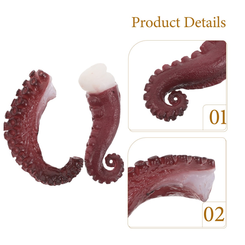 6 Pcs Octopus Decorations for Home Fake Tentacles Models Kitchen Food Toys
