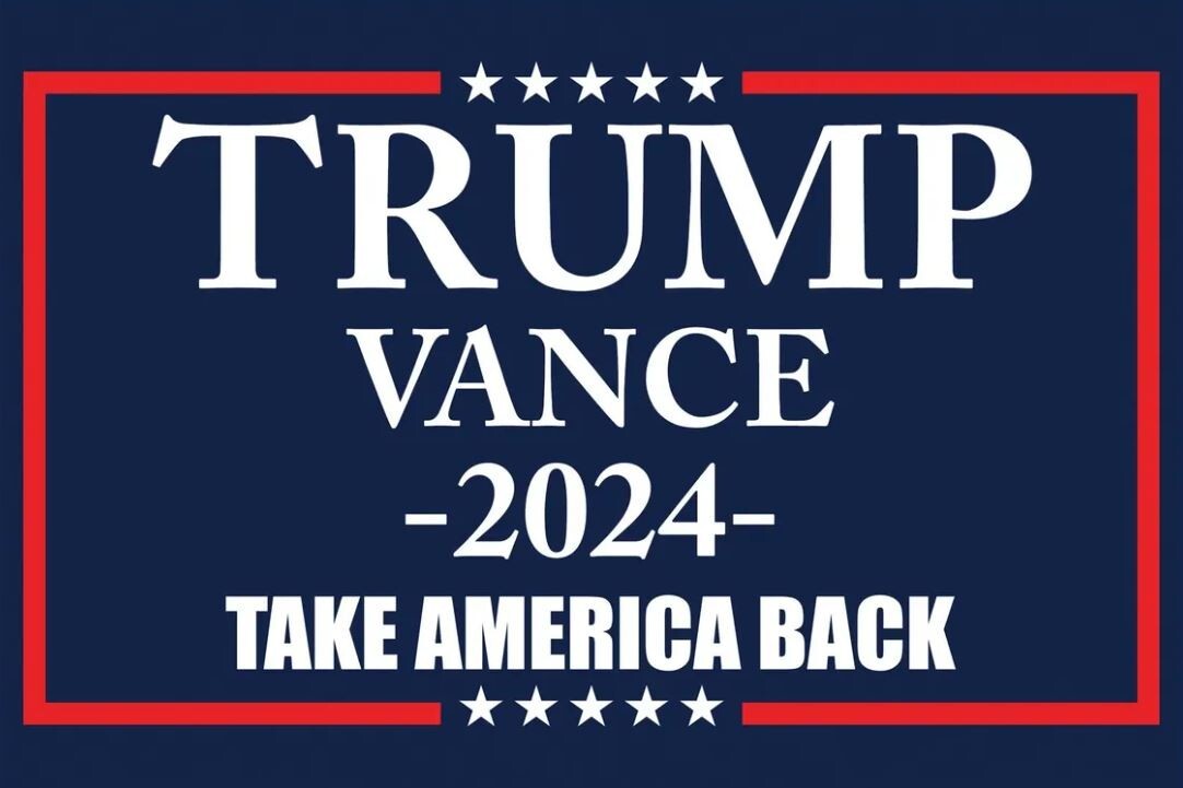 Trump Vance 2024 Take America Back Die Cut Glossy Fridge Magnet
