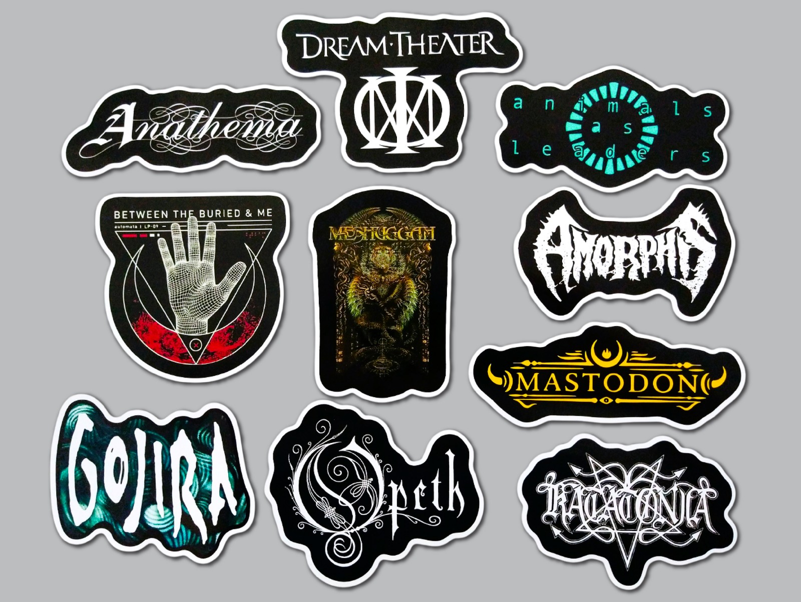 Progressive Metal Vinyl Sticker Lot (10 Pack) gojira opeth mastodon meshuggah