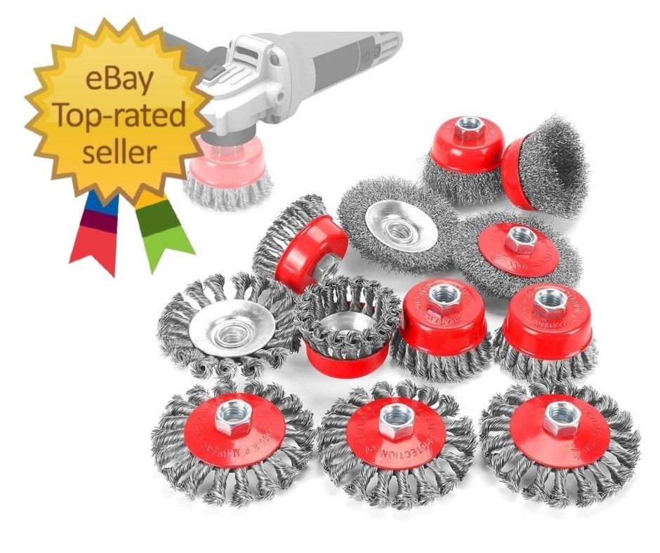 12 Pack Wire Wheel Brush for Angle Grinder, 6pcs 4” red
