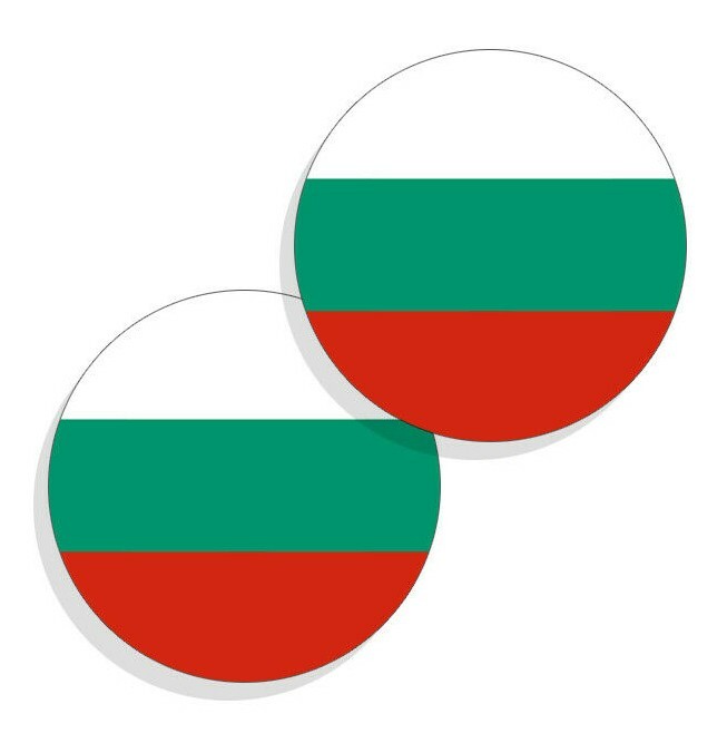 Bulgaria Flag Stickers Flag Decals Vinyl Indoor Outdoor Stickers Round 4 pack