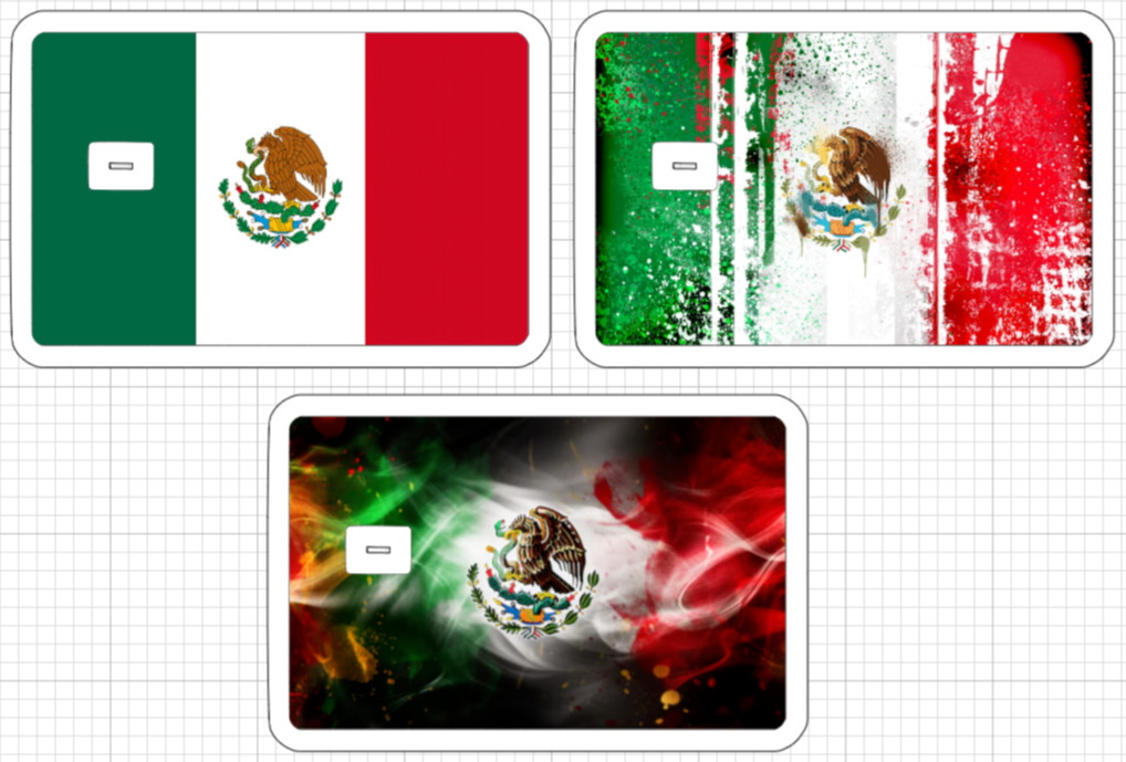 Mexico Flag ATM Debit Credit Card Skin Sticker Latino Art USA America Mexican