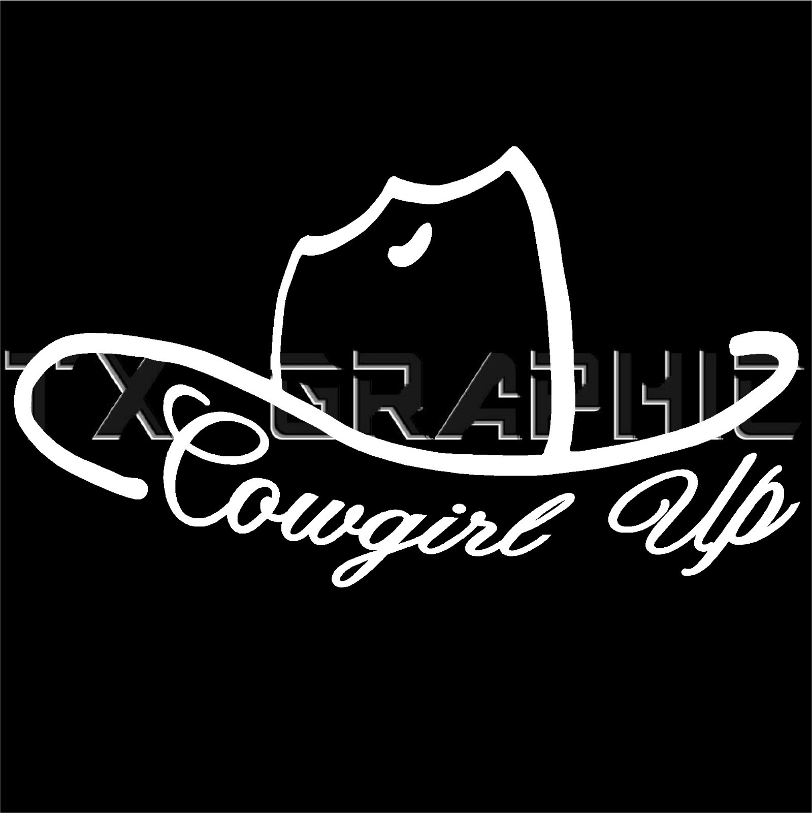 COWGIRL UP DECAL COUNTRY GIRL VINYL STICKER WINDOW WESTERN GRAPHIC
