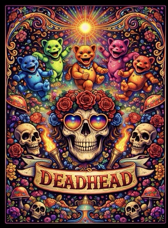 3" Sticker – Hippy Dead Head Grateful Dead Jerry Vintage Tour Dancing Bears Vibe
