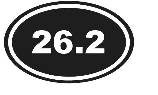 26.2 MARATHON OVAL VINYL DECAL STICKER SPORTS RUNNER LAPTOP CHOOSE SIZE/COLOR