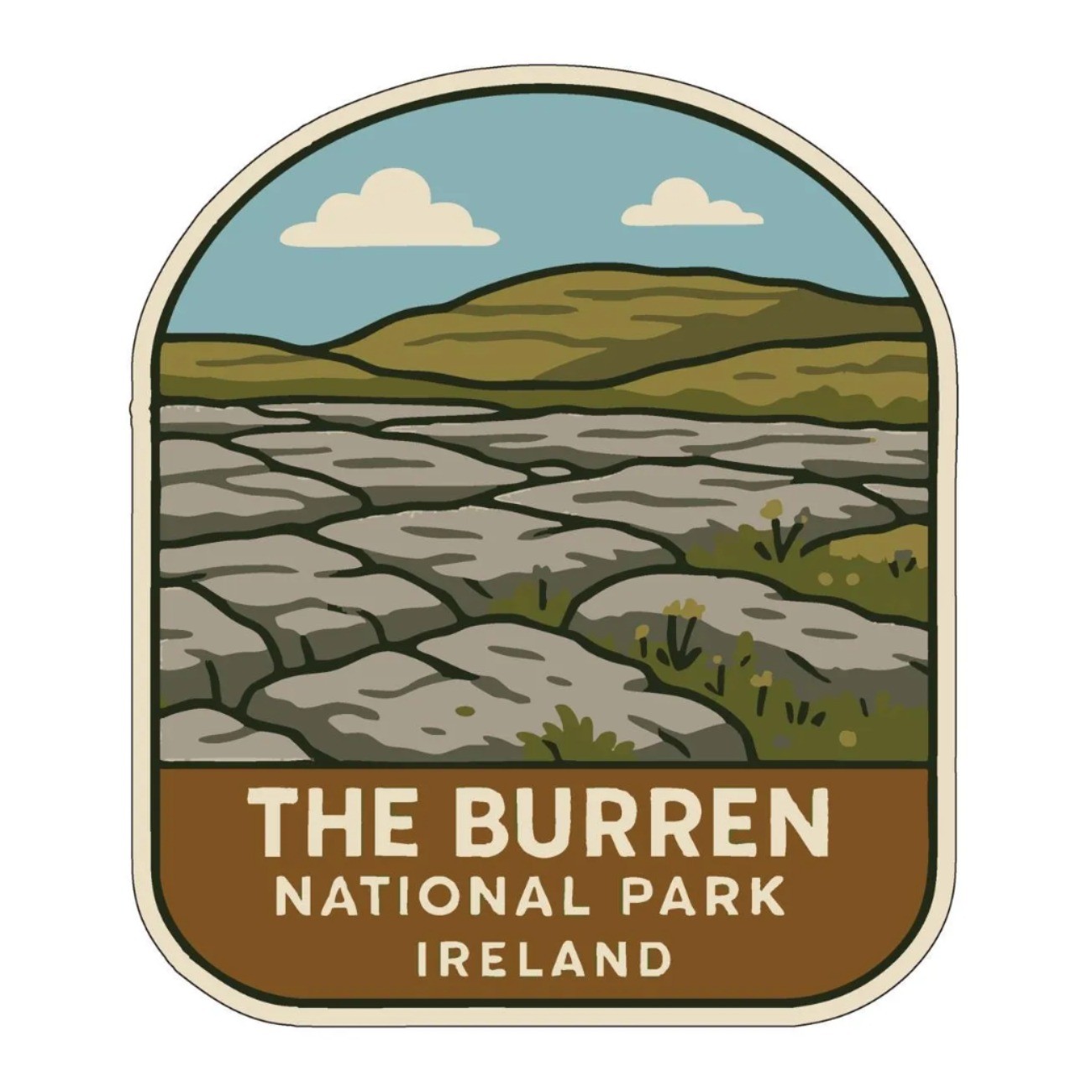 Burren Ireland Iron On Heat Transfer Vinyl HTV Die-Cut World National Parks