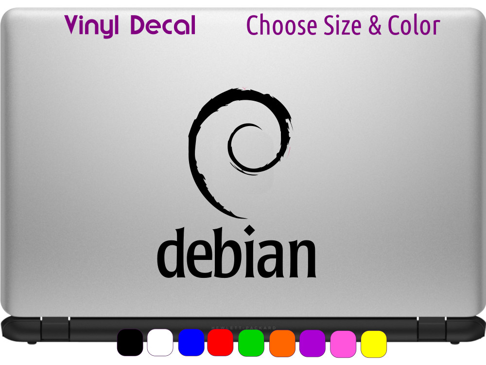DEBIAN Linux Logo Vinyl Decal Laptop Car Window Sticker CHOOSE SIZE COLOR