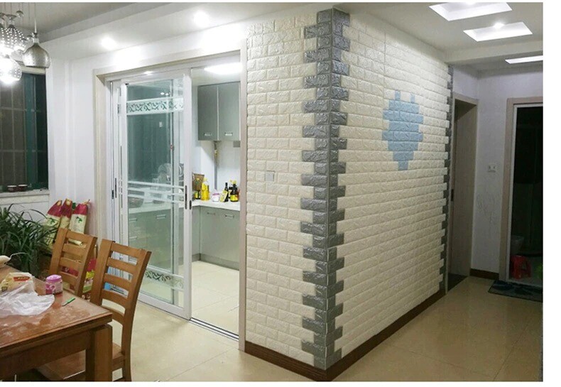 10pcs 3D Imitation Brick Home Wall Sticker Waterproof Self Adhesive Wallpaper