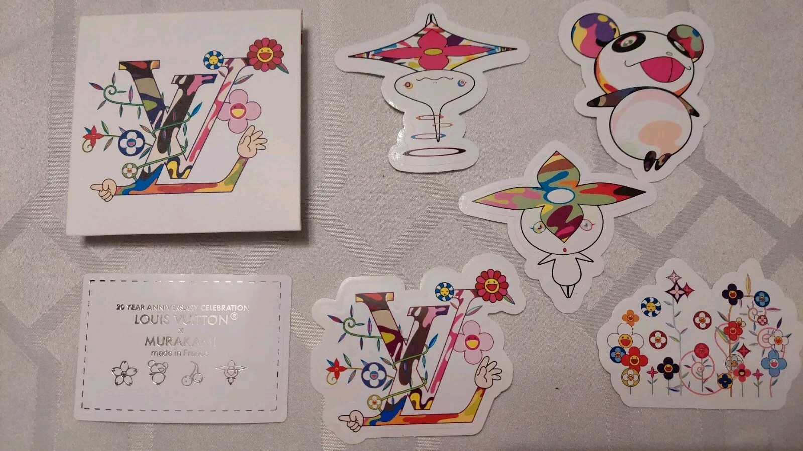 Louis Vuitton Murakami Stickers 20 Year Celebration 6 + Envelope See Photos