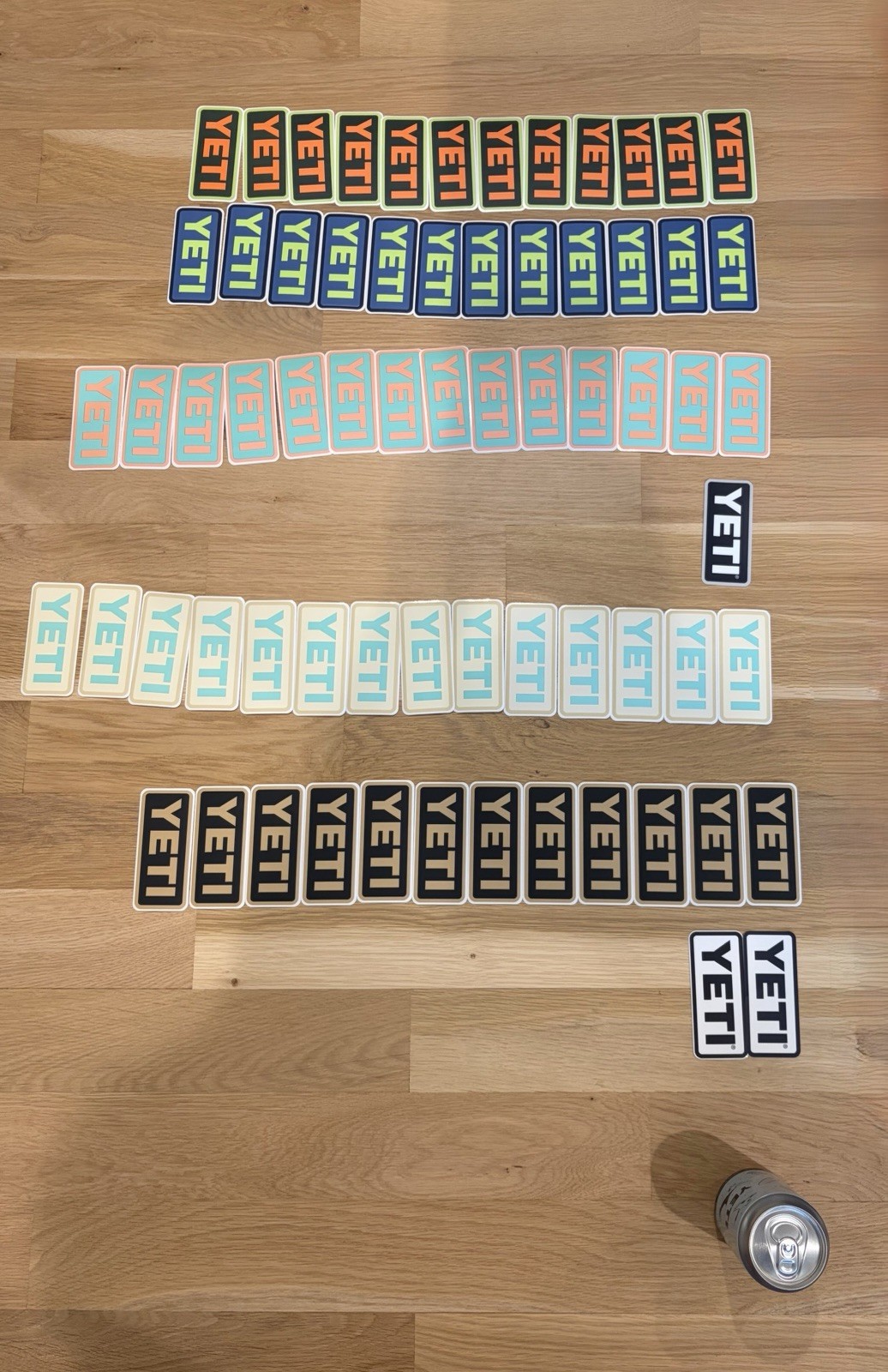 yeti stickers lot of 67 and Yeti cup/can Collectible