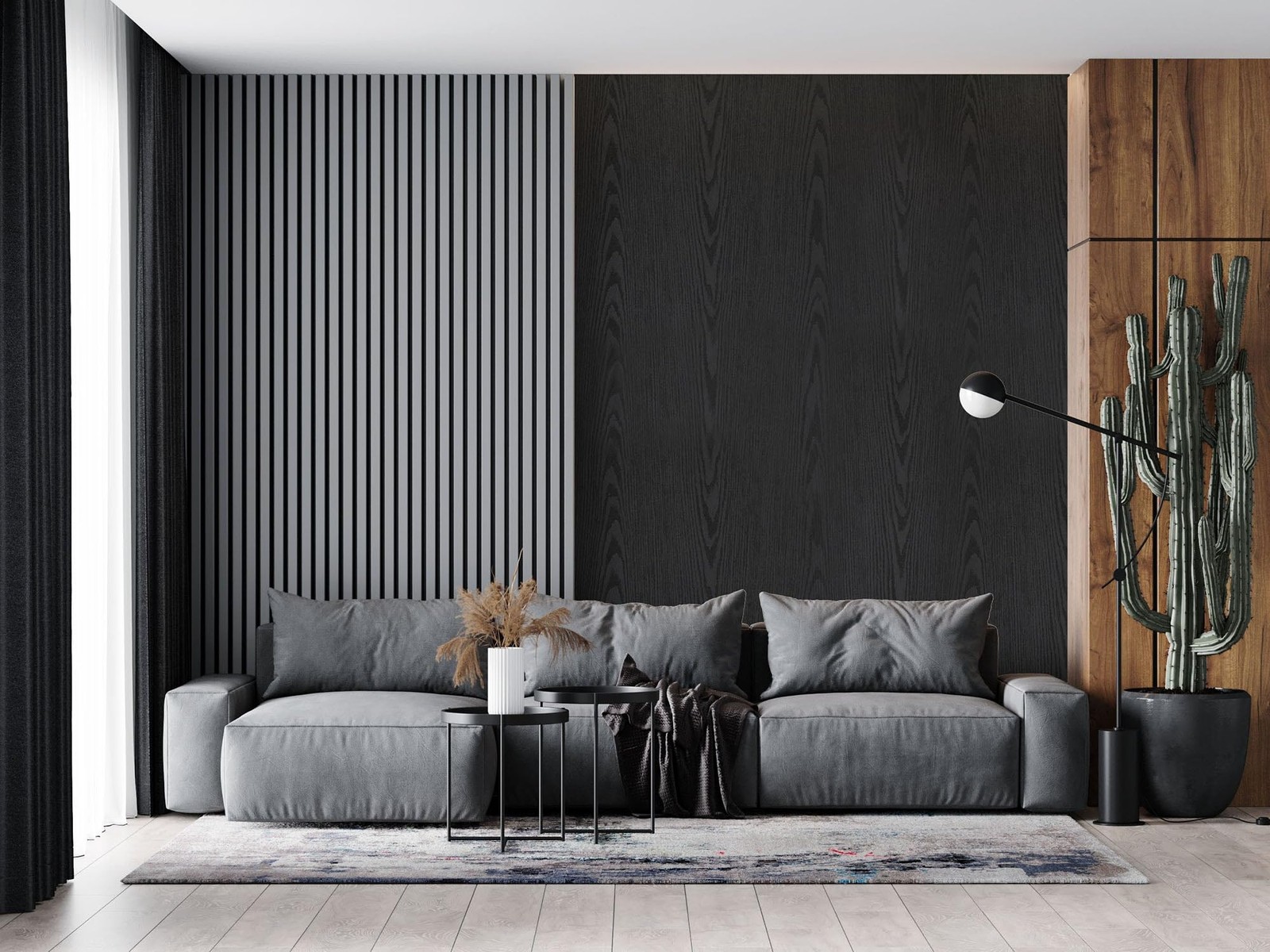 Black Wood Peel and Stick Wallpaper (24" x 78", 3D-Wood Texture) Waterproof a…
