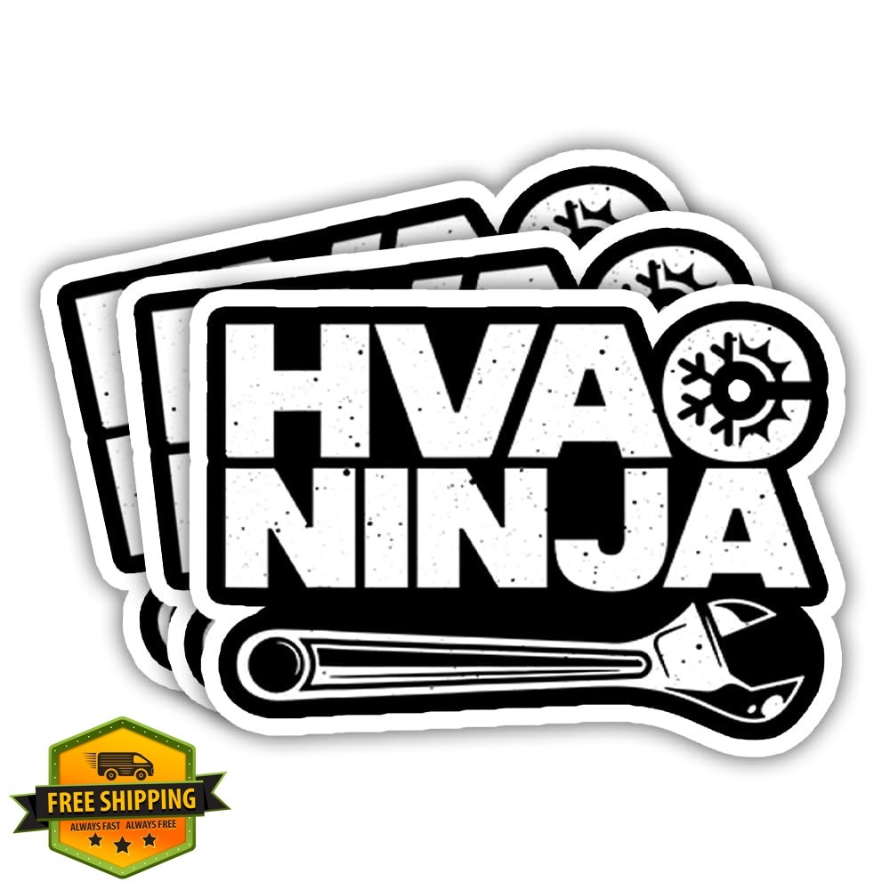 SODAVA HVAC Tech Stickers Black