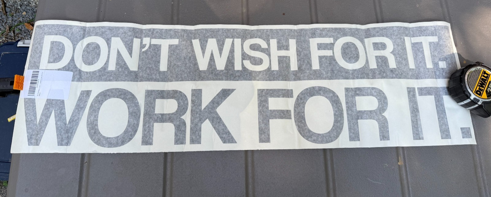 Don't Wish for it Work for it Motivational Wall Decal Sticker Quote Vinyl Art