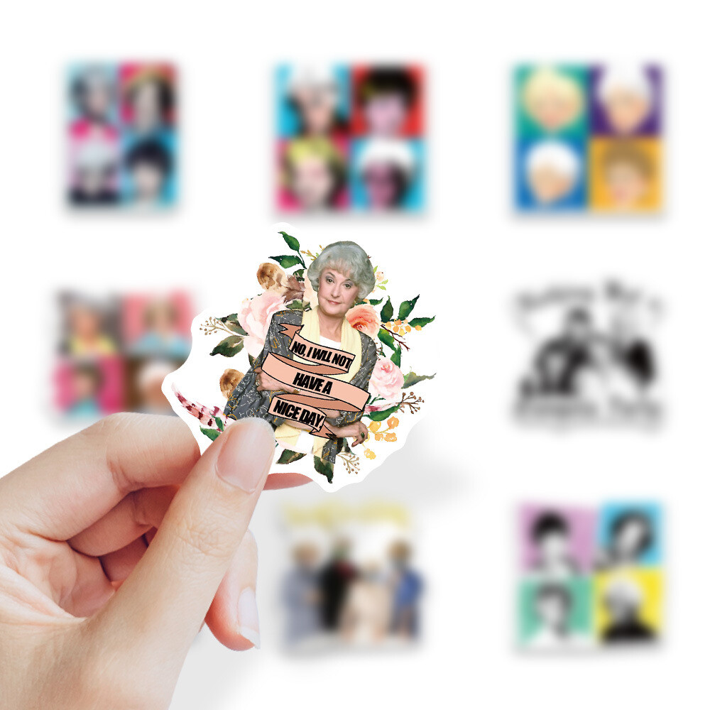 100Pcs Golden Girls Sticker for Adults Teens Girls Scrapbooking Water Bottles