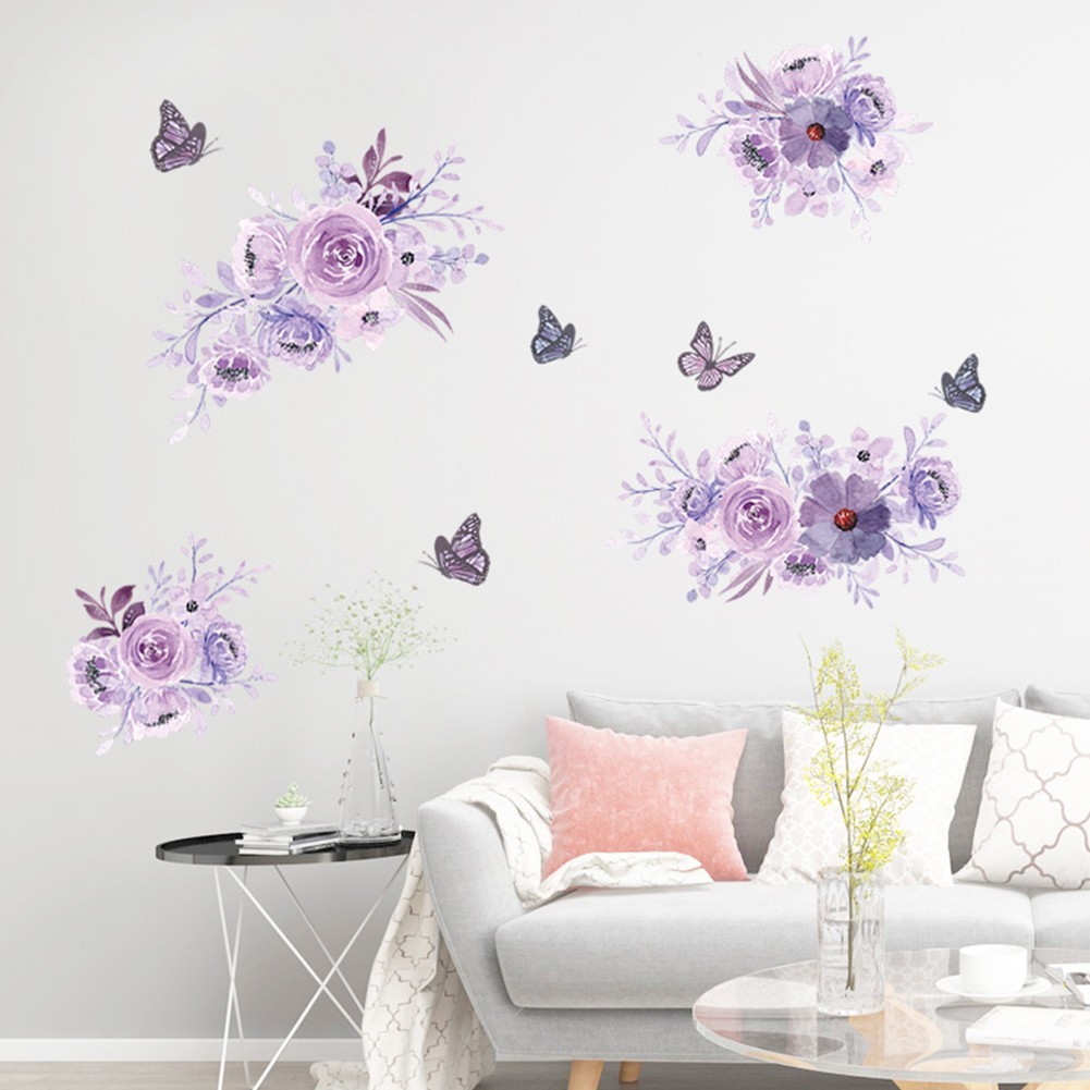 Hot New Bedroom Home Wall Stickers Art Decals Decoration Flower 35*60cm