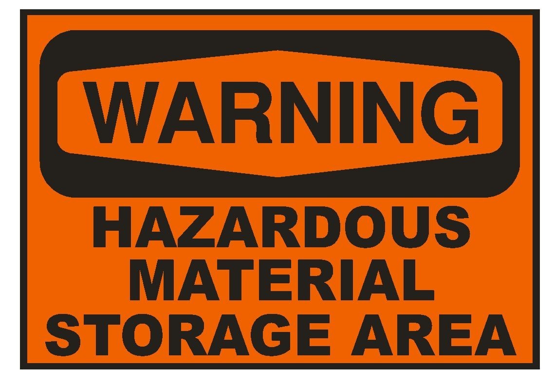 Warning Hazardous Material Storage Area Safety Sticker Sign D652 OSHA