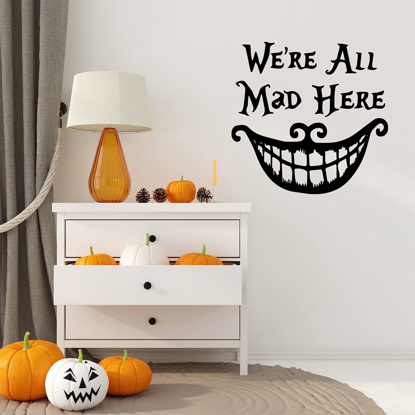 Halloween ‘Smiling Face’ Thriller Wall Decals Cool Wall Sticker for