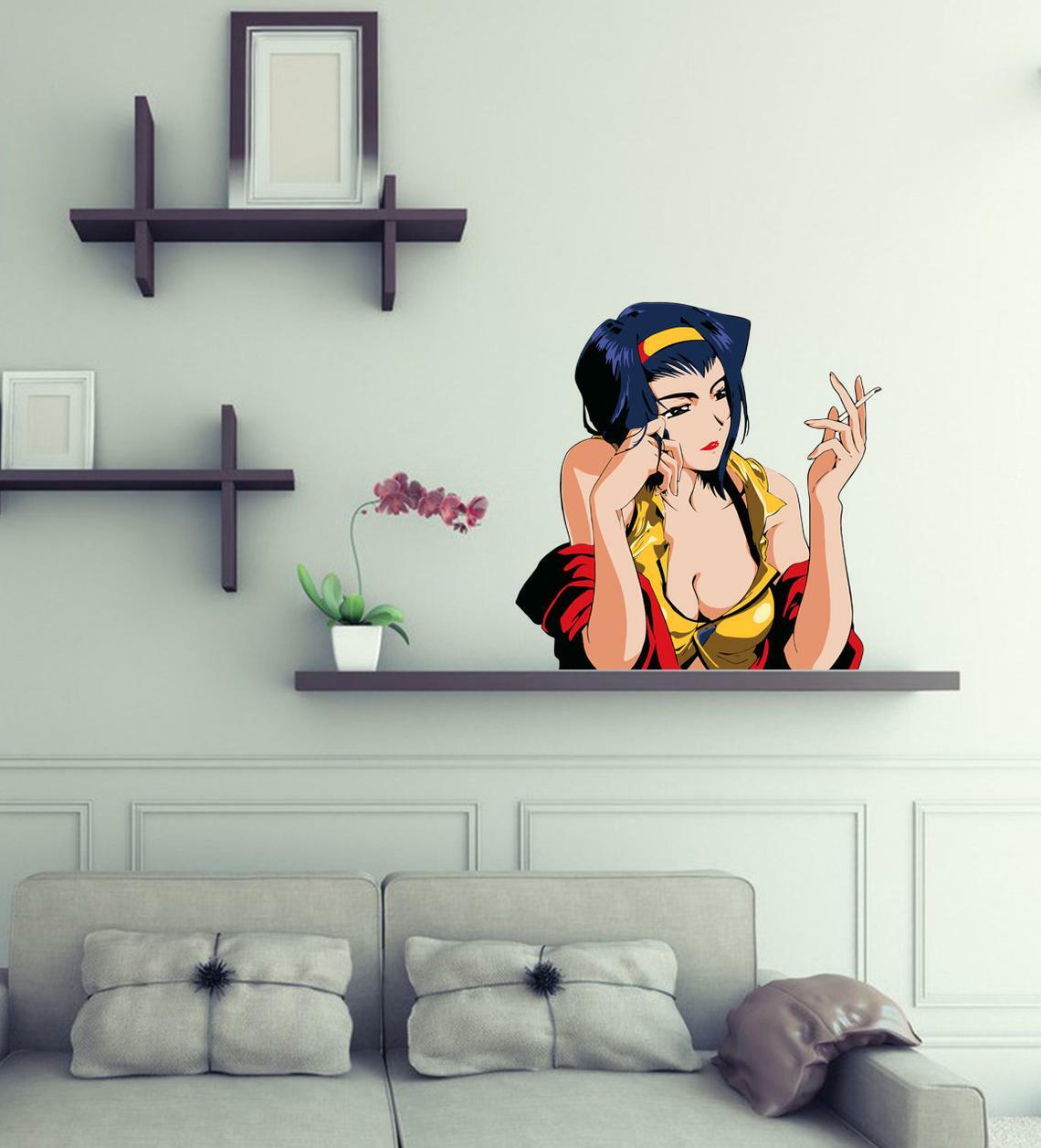 Sexy Anime Girl Wall Decal, Sexy Anime Wall Sticker, Sexy Anime Wall Decor, Sexy