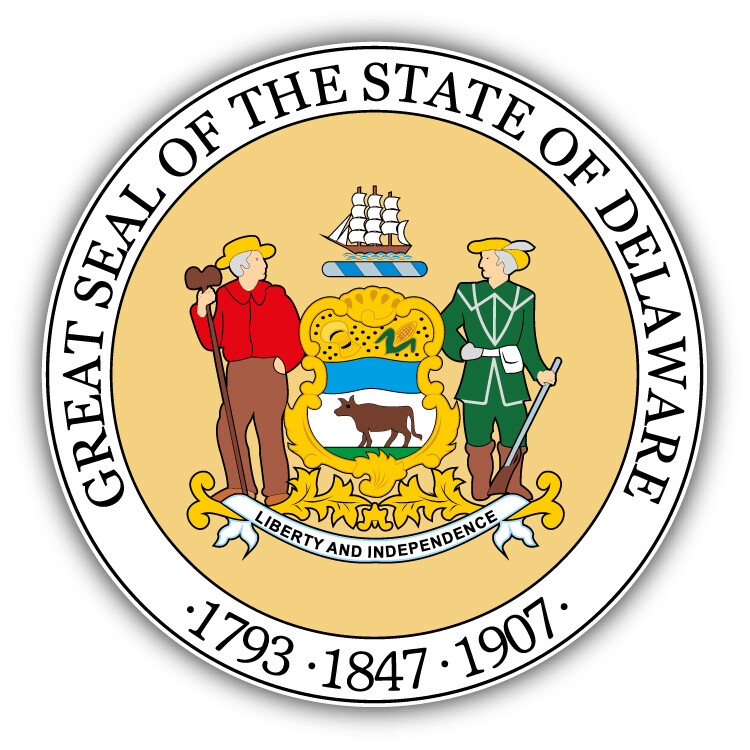 Delaware Seal Car Bumper Sticker Decal