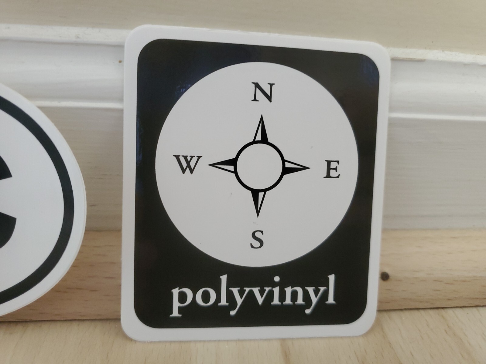 Set of 2 Polyvinyl Records Stickers: PRC, Standard Logo