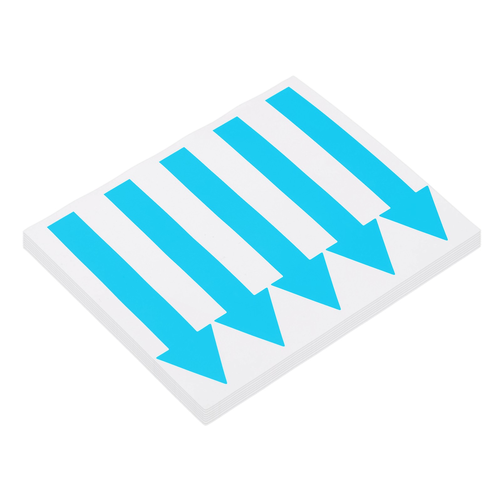 Arrow Sticker, (5×1.2 Inch, Sky Blue) (40 Pcs), Waterproof Arrow Sign Sticker