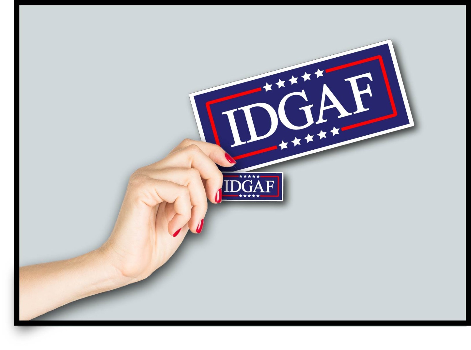 IDGAF Decal Sticker Political Trump MAGA Newsom USA Vote Nobody Independent None