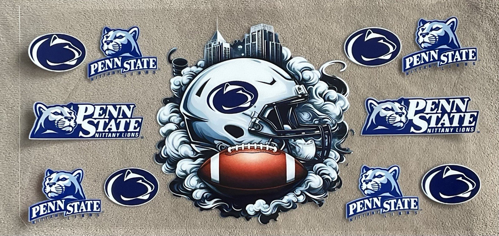 PENN STATE College University UV DTF Waterproof Transfer Stickers DIY Cup Wrap
